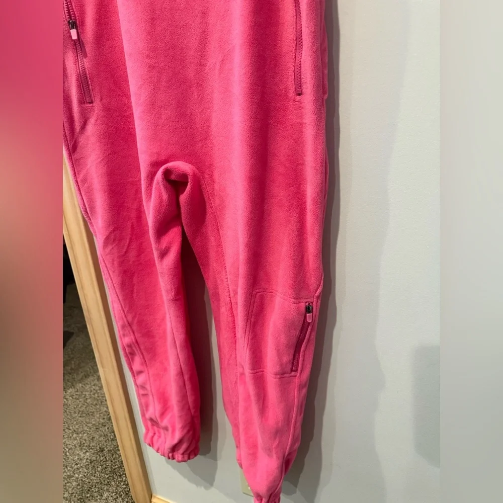 Zaful Bright Pink Sherpa Overalls for Women - Picture 4 of 9